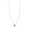 faceted ruby heart necklace PRN 006
