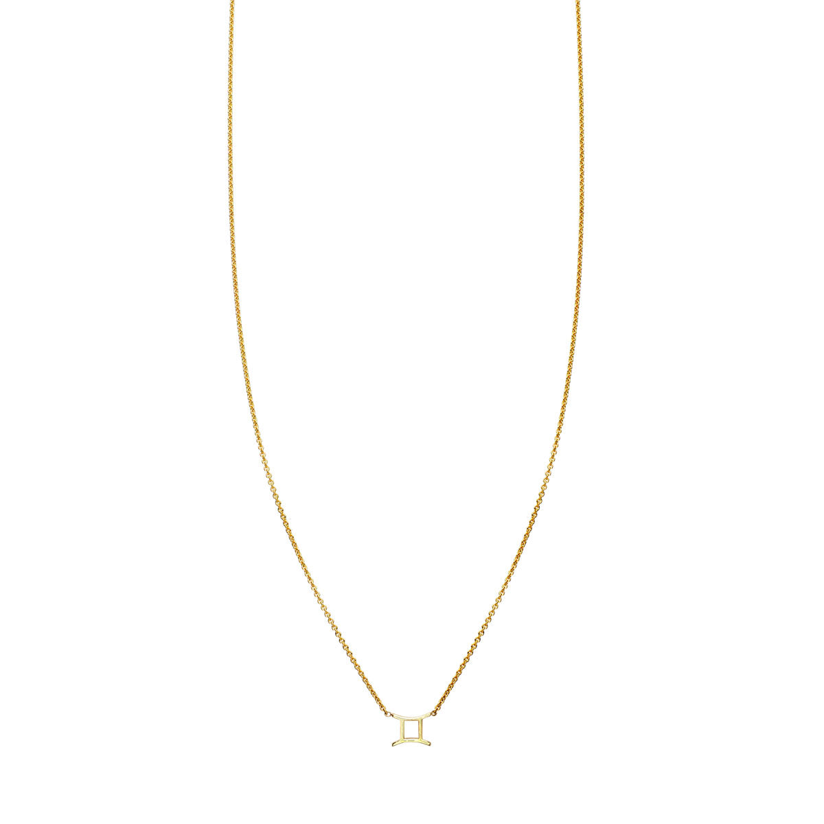 gemini gold zodiac necklace PRN 440 14K