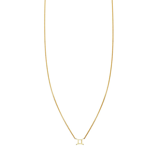 gemini gold zodiac necklace PRN 440 14K