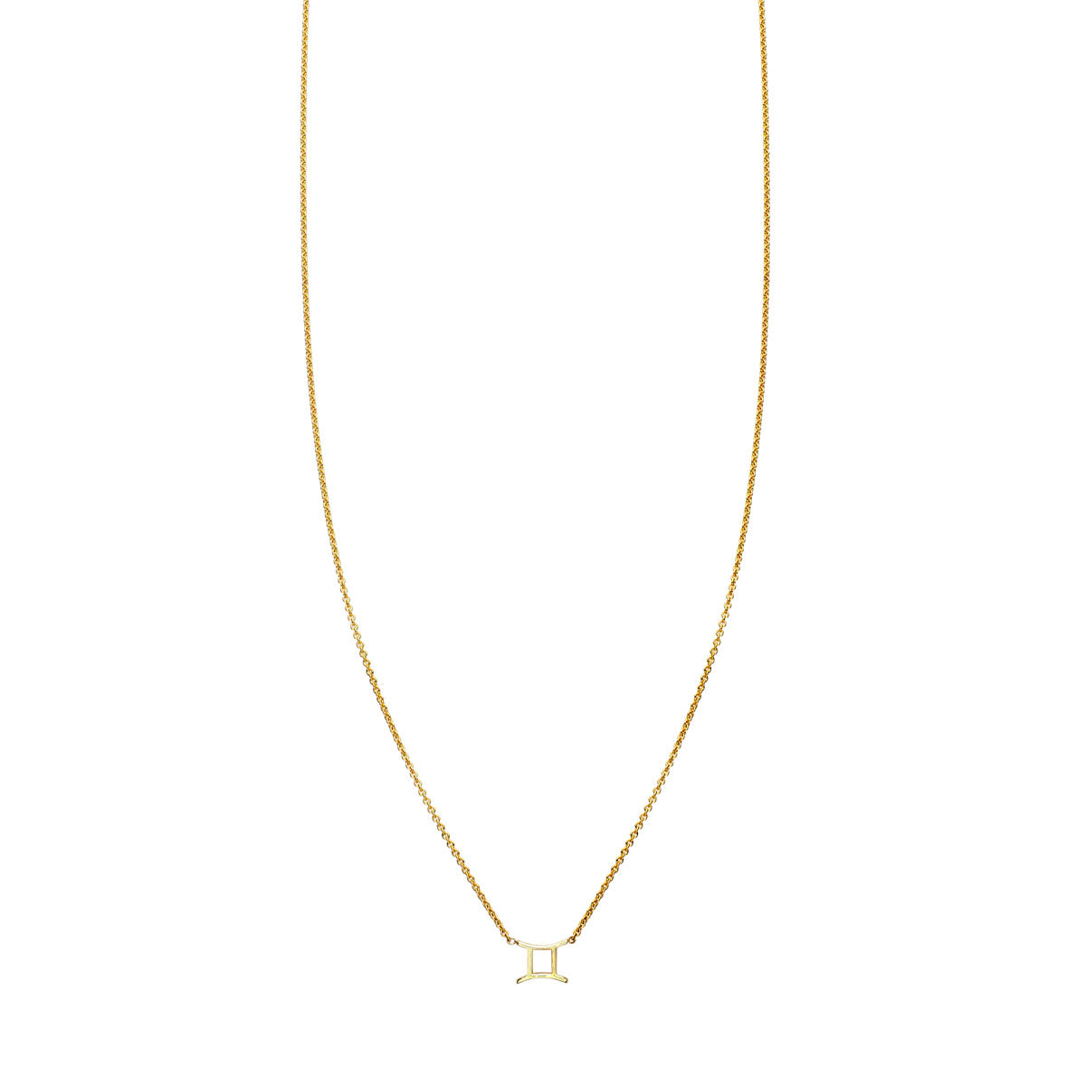 gemini gold zodiac necklace PRN 440 14K