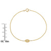 gold and diamond evil eye bracelet size