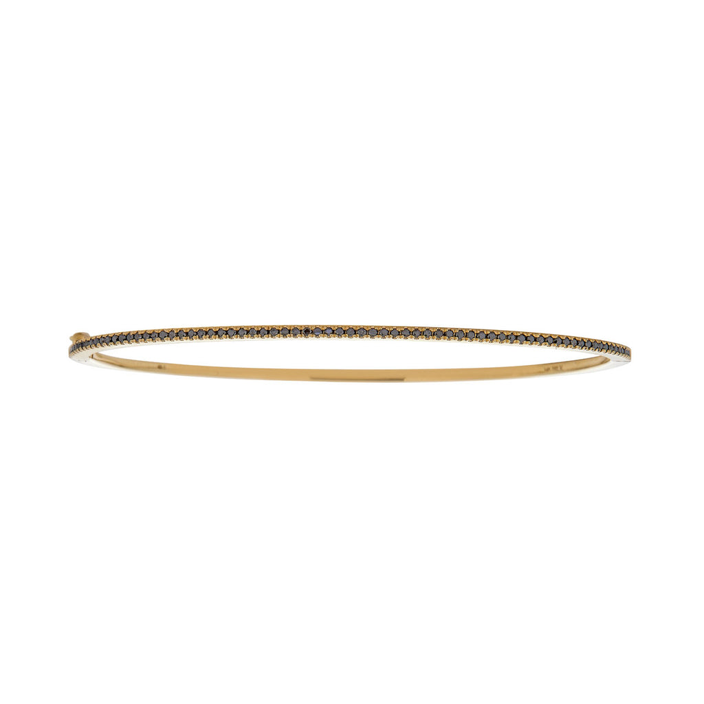 gold black diamond bangle bracelet