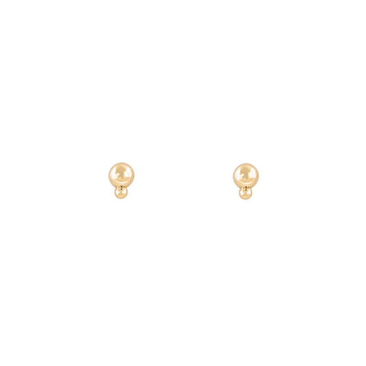 gold bubble studs PRE 395 14KY