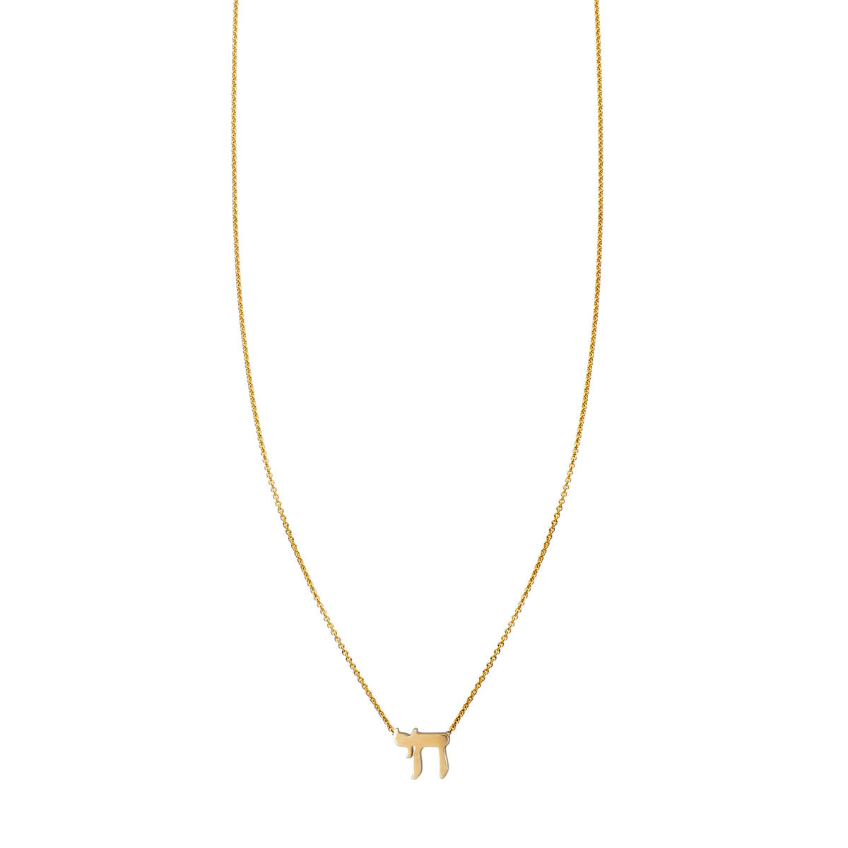 Gold Chai necklace - symbolic Hebrew life pendant on elegant chain