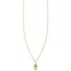 gold diamond designer hamsa hand charm womens necklace PRN 001