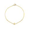 Dainty gold diamond evil eye bracelet - protective talisman jewelry
