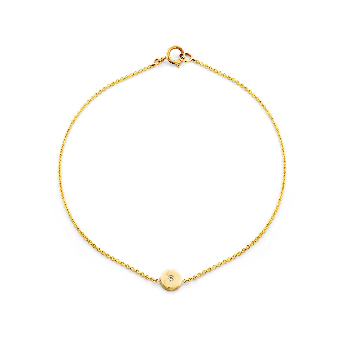 Dainty gold diamond evil eye bracelet - protective talisman jewelry