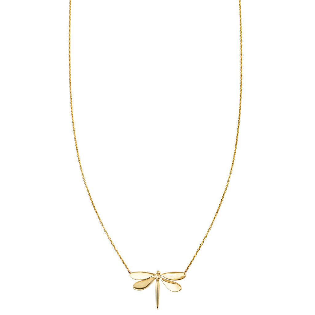 gold dragonfly necklace