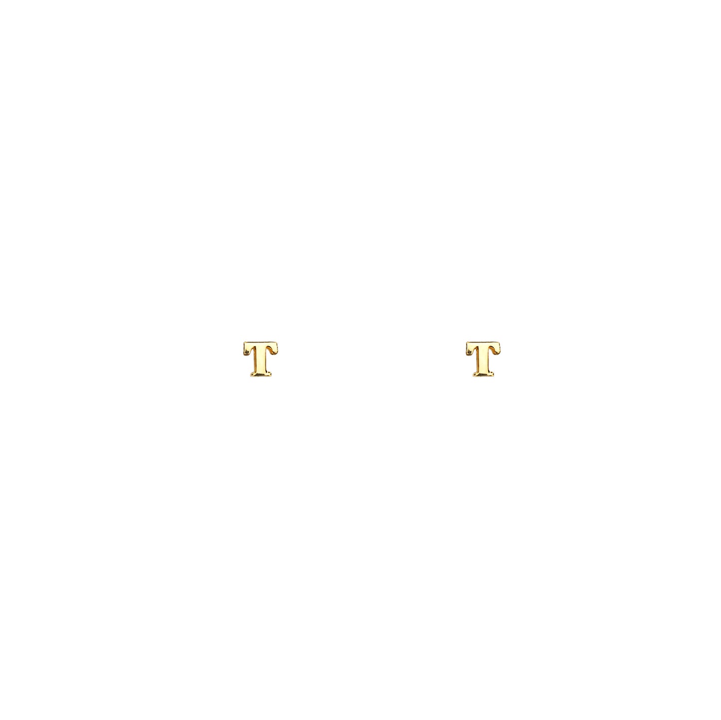 gold letter initial stud earrings PRE 012