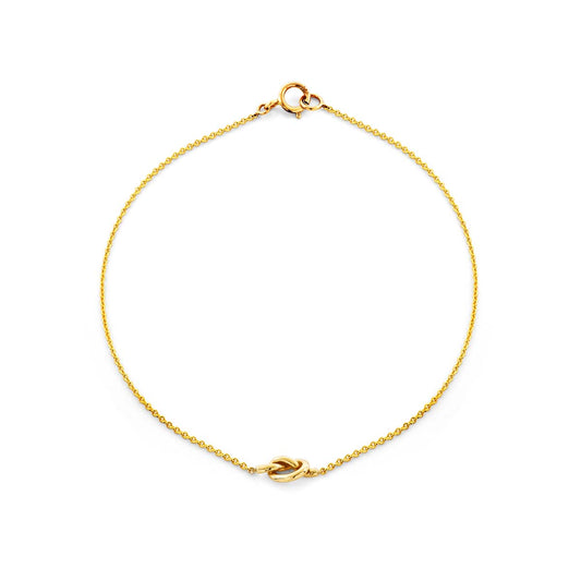 gold love knot bracelet prb 041 14ky