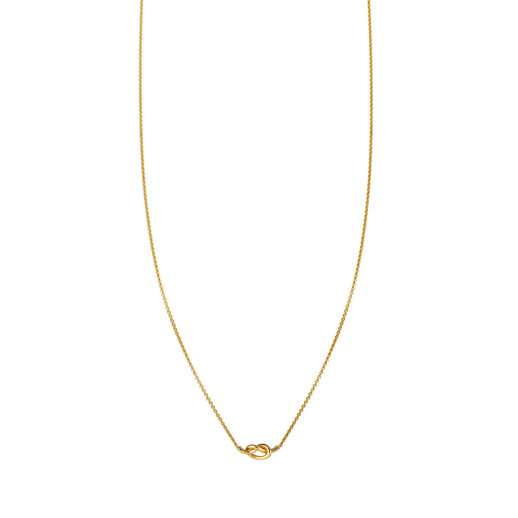 gold love knot necklace prn 354 14k