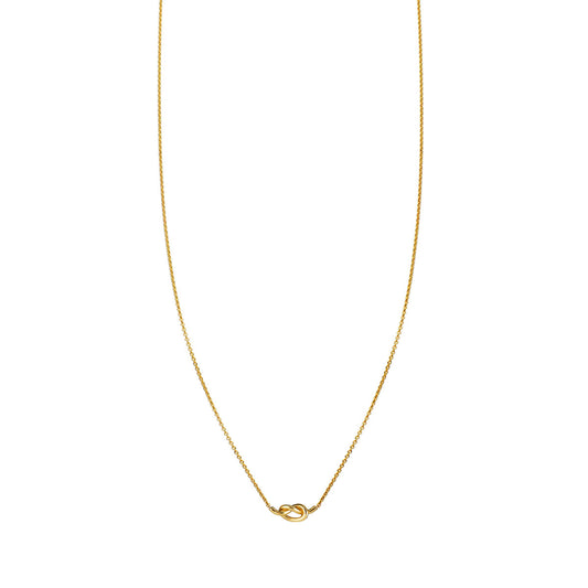gold love knot necklace prn 354 14k