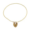 gold lovers pad lock charm bracelet womens PRB 006