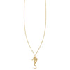 gold realistic tropical seahorse charm necklace PRN 025