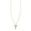 gold shark tooth charm summer necklace PRN 291 14KY