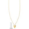 gold shark tooth necklace with ruler