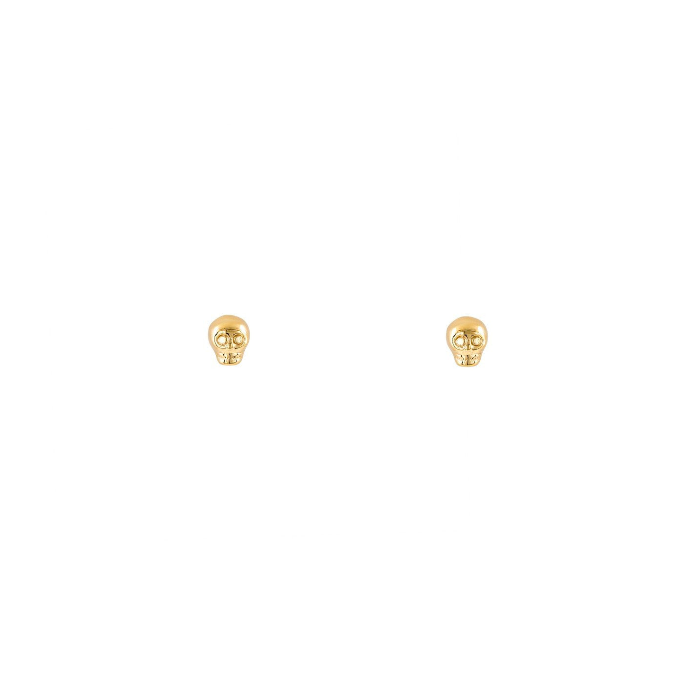 gold skull stud earrings PRE 427 14KY_bdf69658 5fa9 44c8 9499 8cf1c56c4904