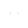 gold square stud earring PRE 411 14KY