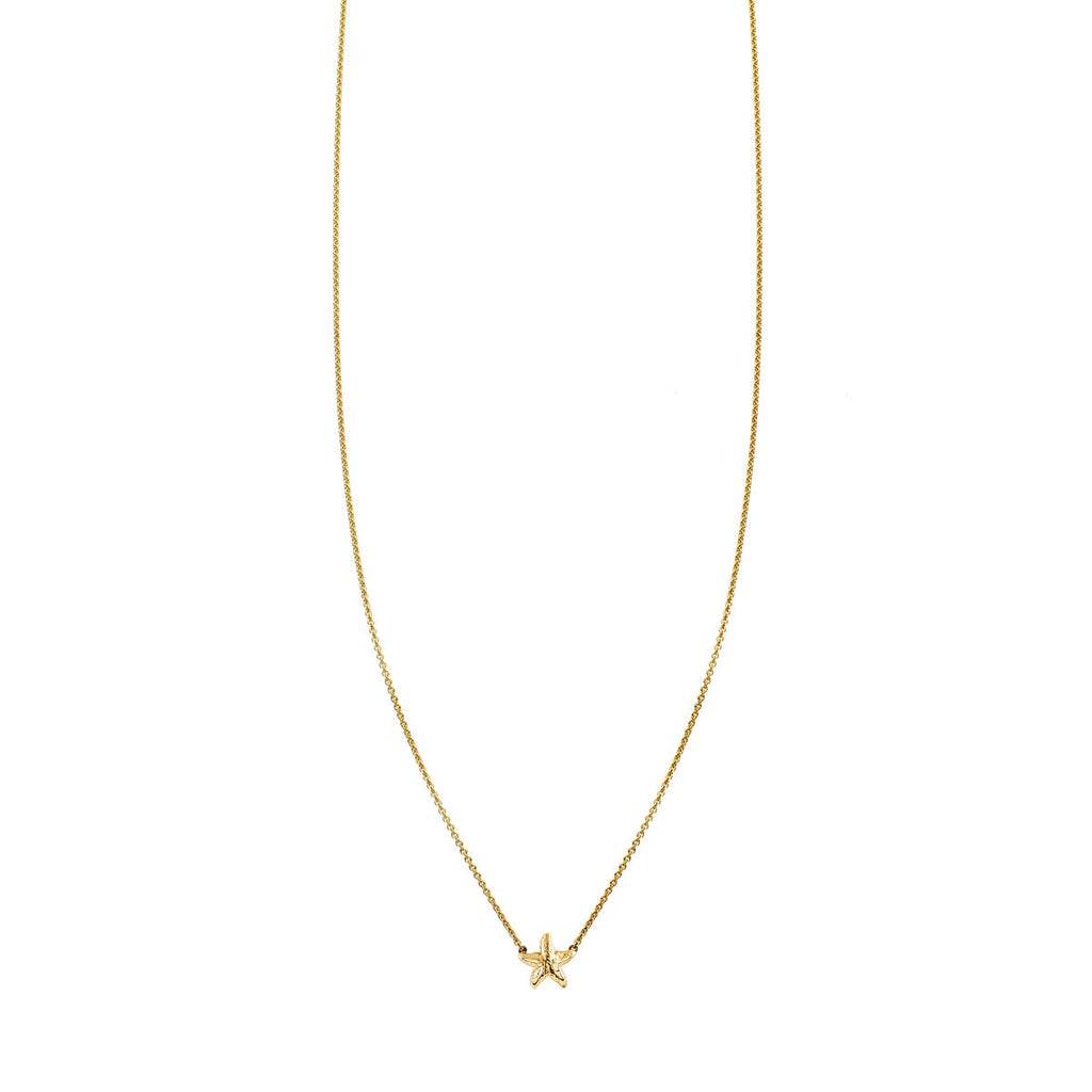 gold star fish charm necklace PRN 011