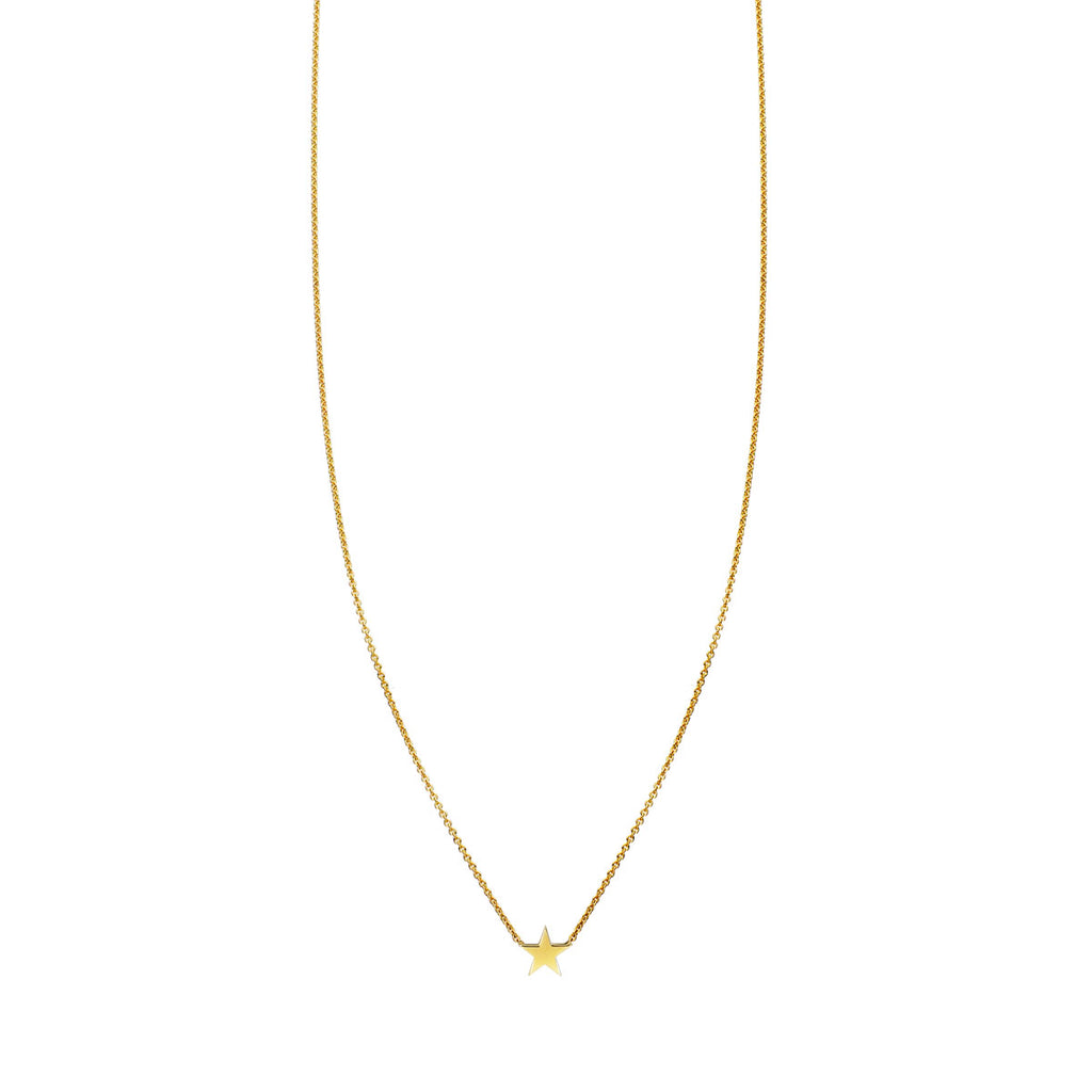 gold star necklace prn 287 14k