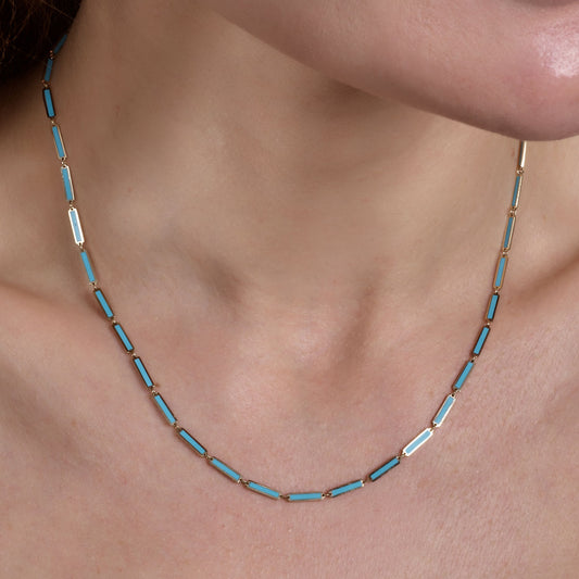 Turquoise & Gold Fairy Necklace
