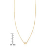 gold xo necklace with ruler