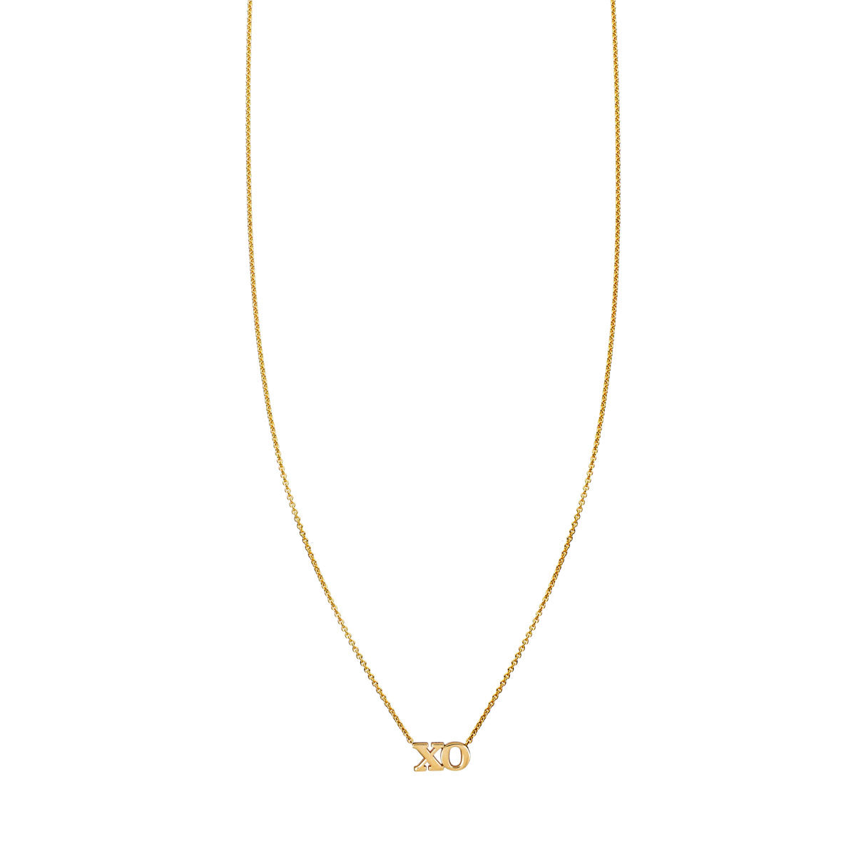 gold xo necklace