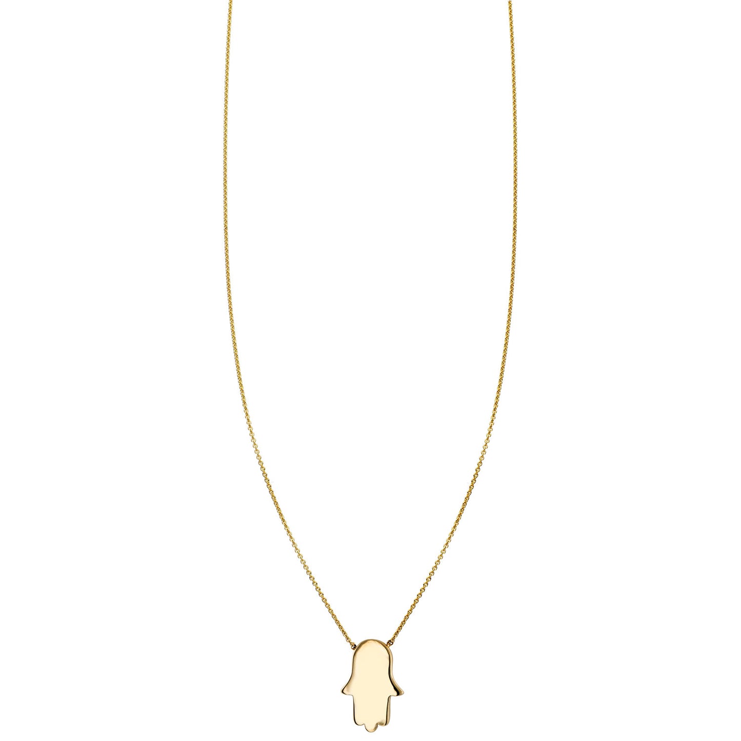 hamsa dainty charm petite necklace PRN 389 14KY