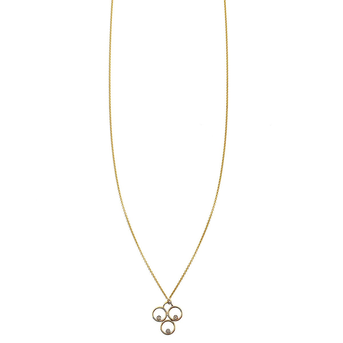 holy trinity diamond gold charm womens necklace PRN 023