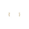 horizontal triple tear drop diamond earrings