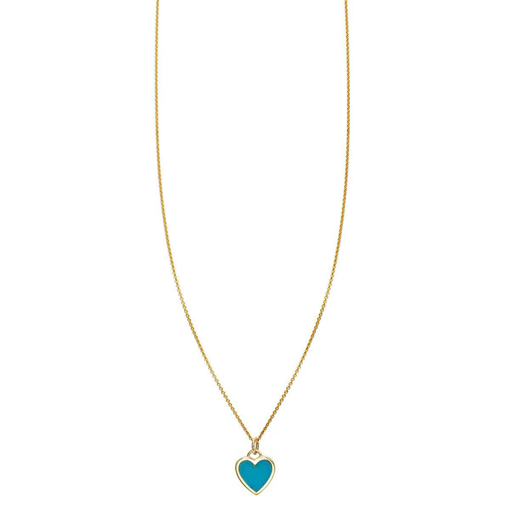 inay turquoise heart necklace PRN 502 14k
