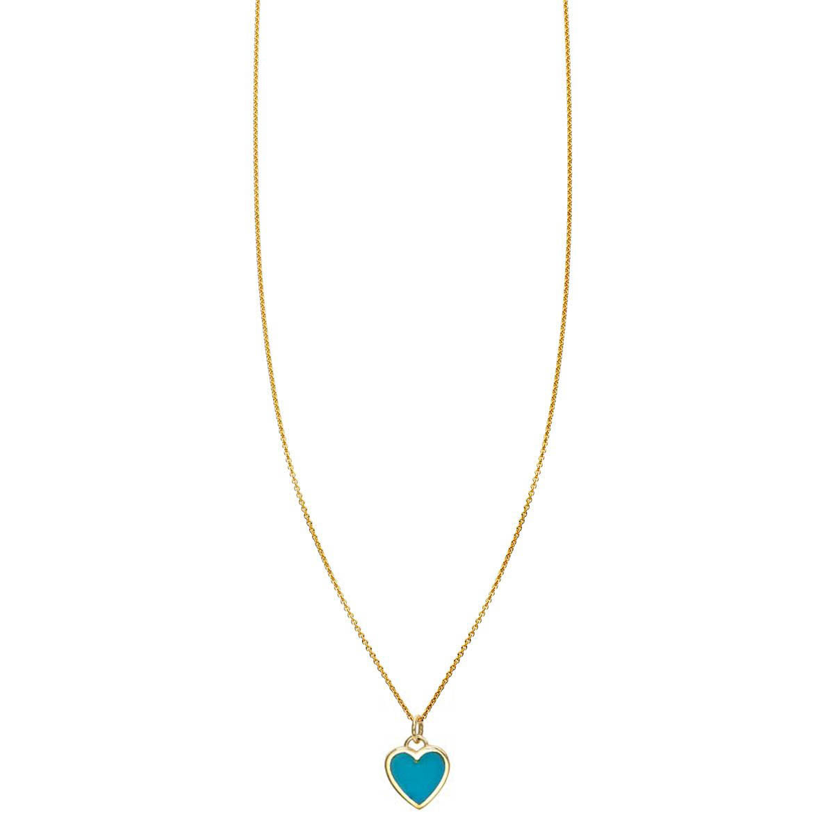 inay turquoise heart necklace PRN 502 14k