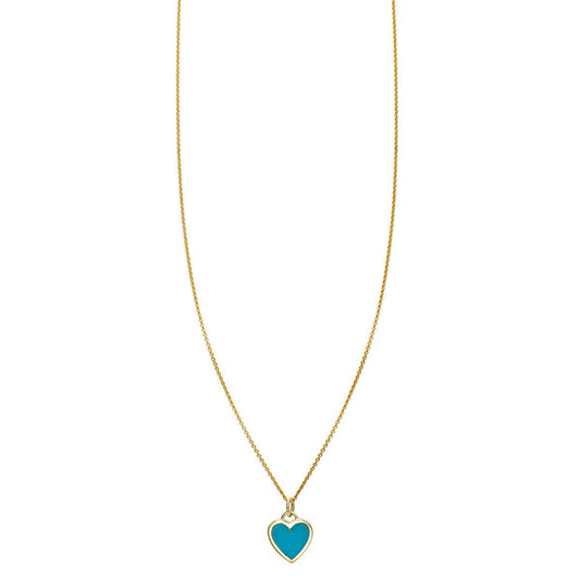 inay turquoise heart necklace PRN 502 14k