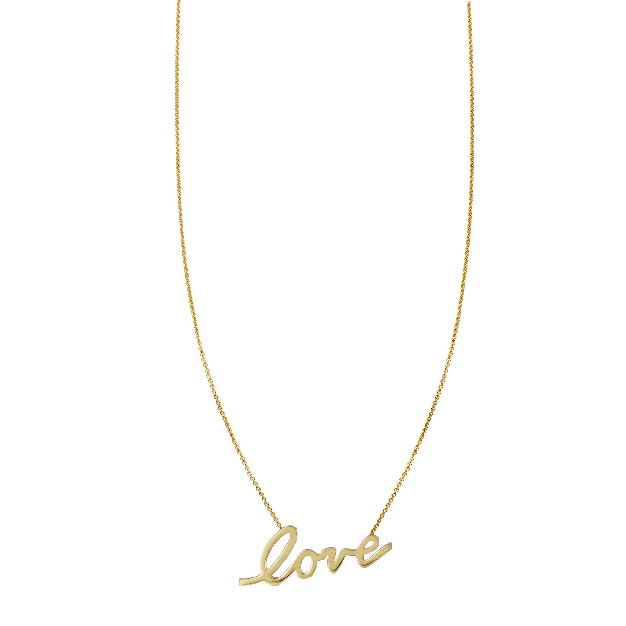 large cursive love necklace PRN225