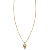 large diamond skull gold necklace