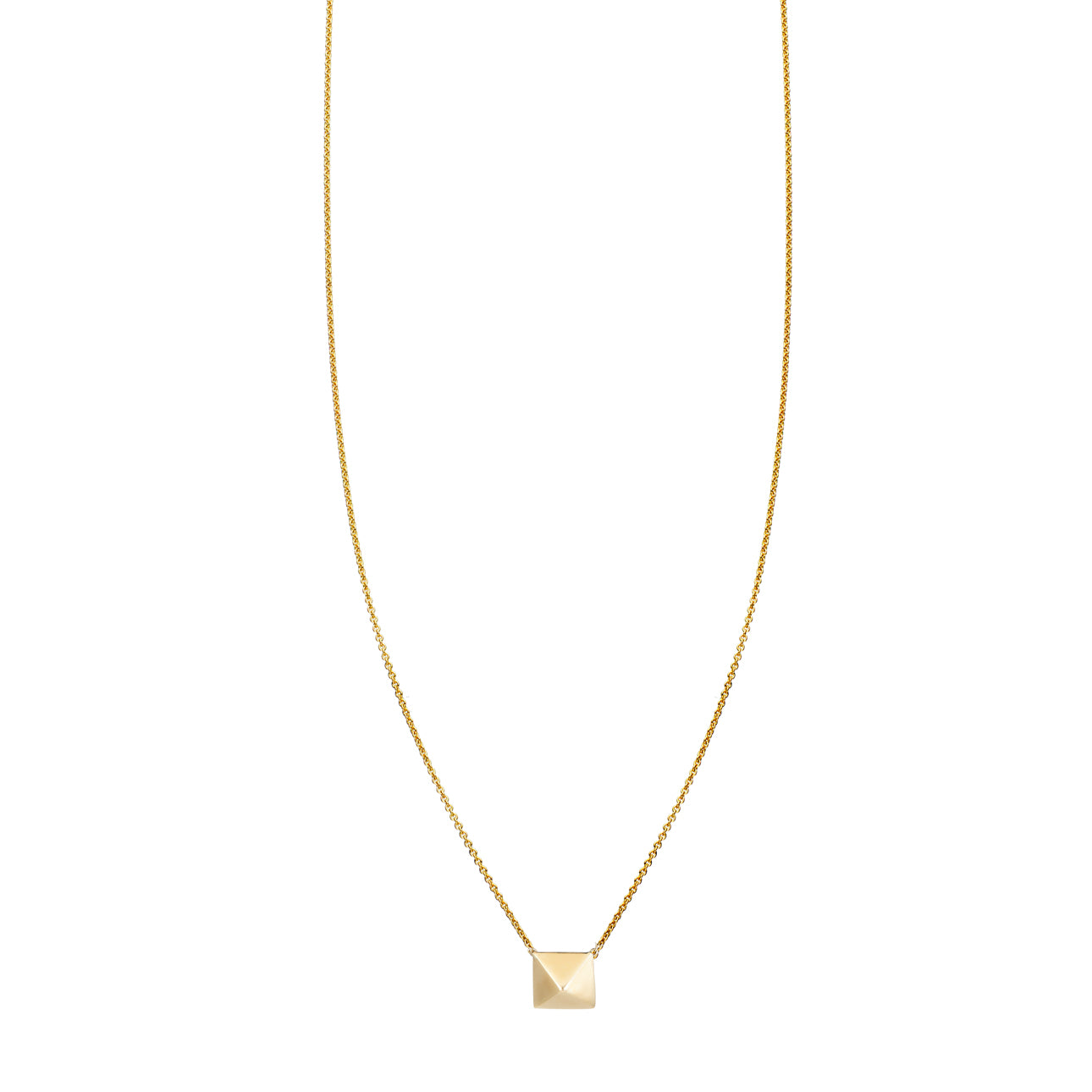large gold pyramid necklace PRN353