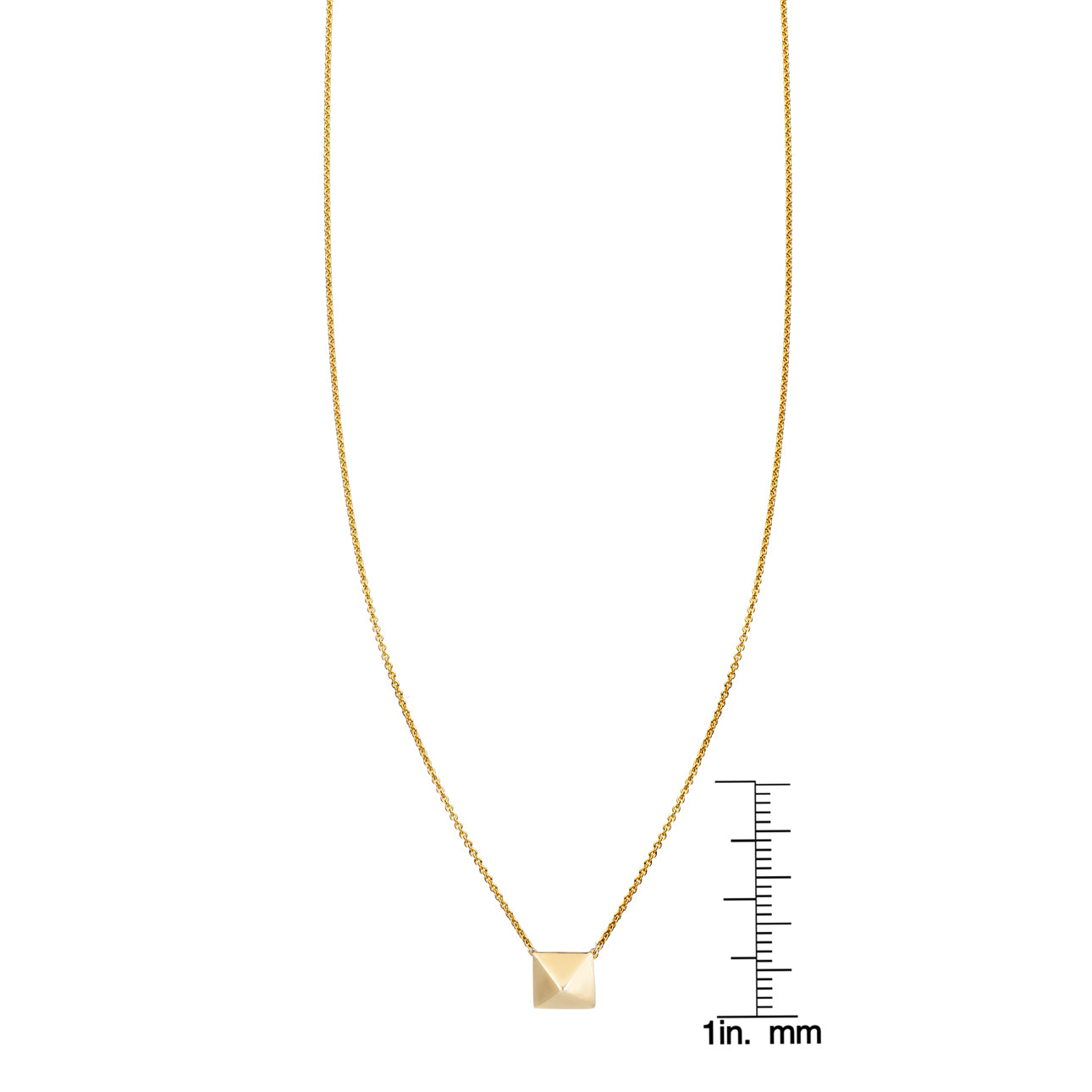 large gold pyramid necklace PRN353_1