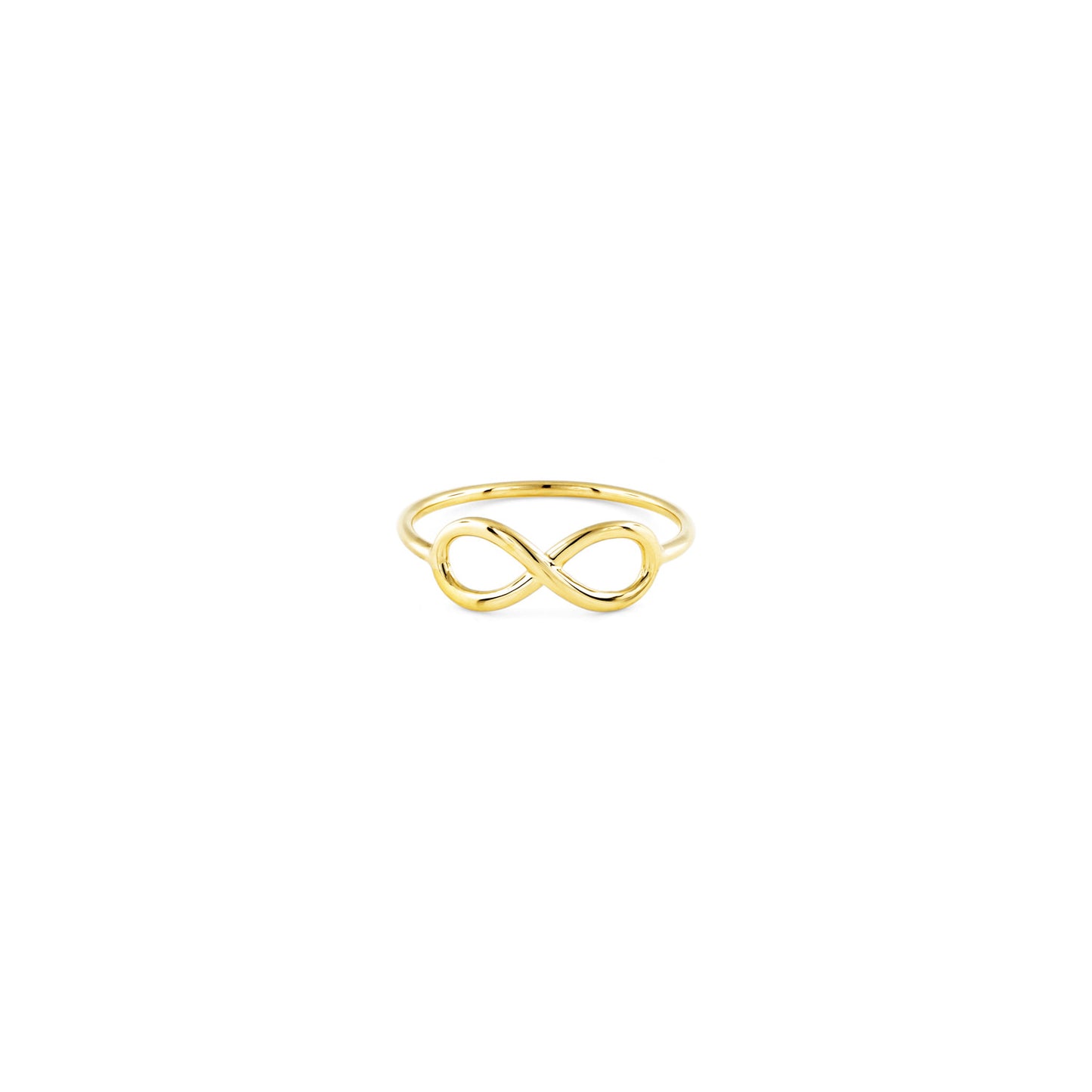 large infinity sign ring in yellow gold PRR 065 14KY