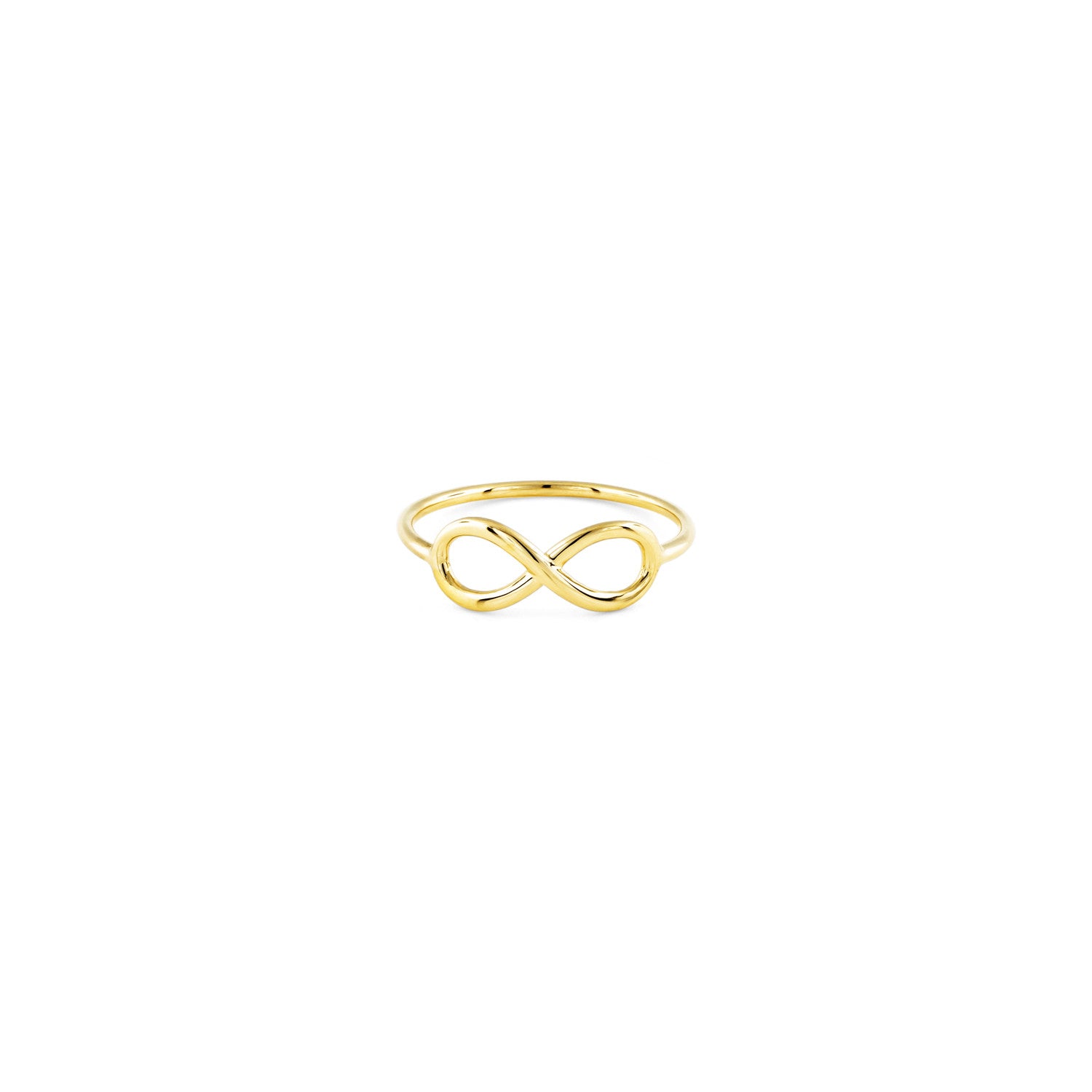 large infinity sign ring in yellow gold PRR 065 14KY