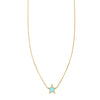 large turquoise inlaid star necklace PRN040