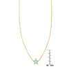 large turquoise inlaid star necklace PRN040_1