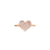 large white diamond folded heart ring PRR 401 WD