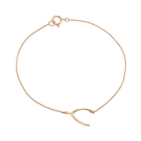 large wishbone bracelet prb 040 14k
