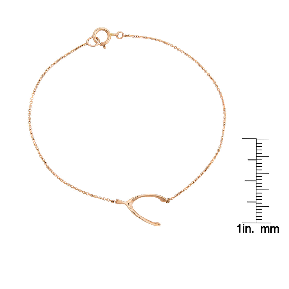 large wishbone bracelet scale measurement