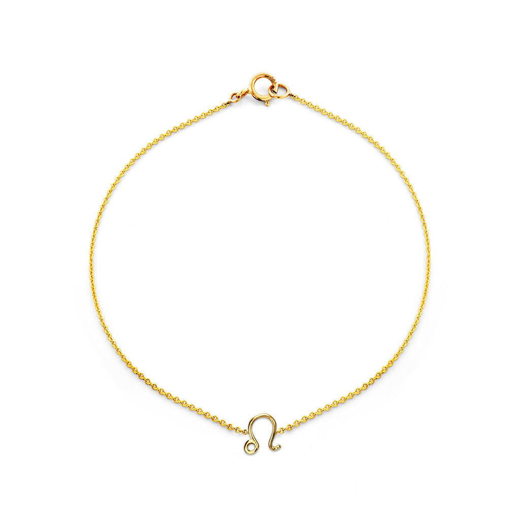 leo gold zodiac bracelet PRB 440 14K