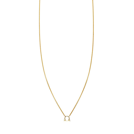 libra gold zodiac necklace PRN 440 14K