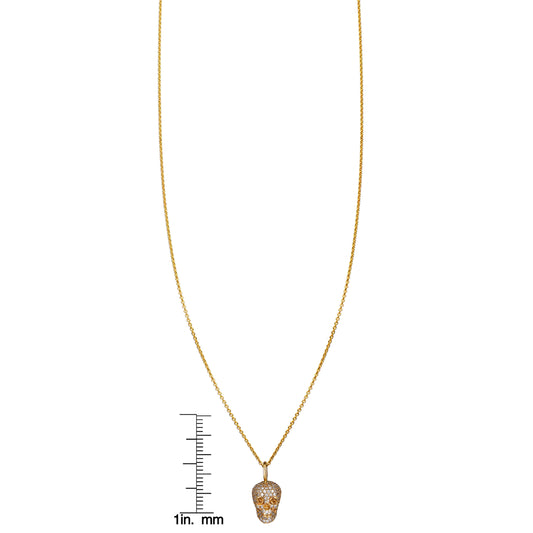 Medium Diamond Skull Necklace