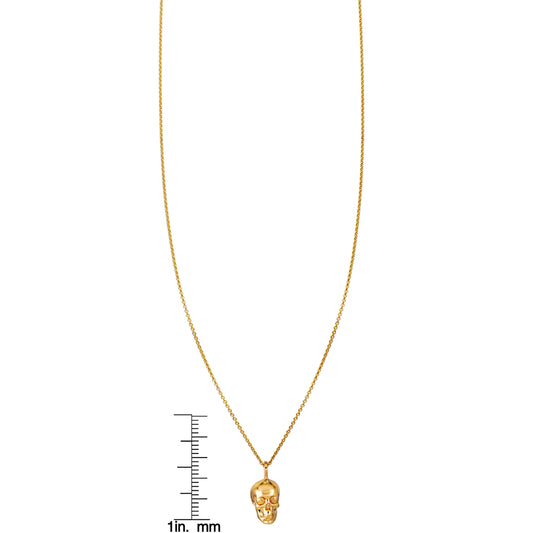 Medium Gold Skull Necklace
