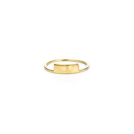 minimalist cantilever gold ring PRR 090 14KY