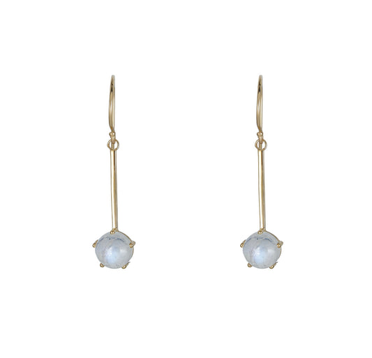 moonstone pendulum earring pre 610 14K